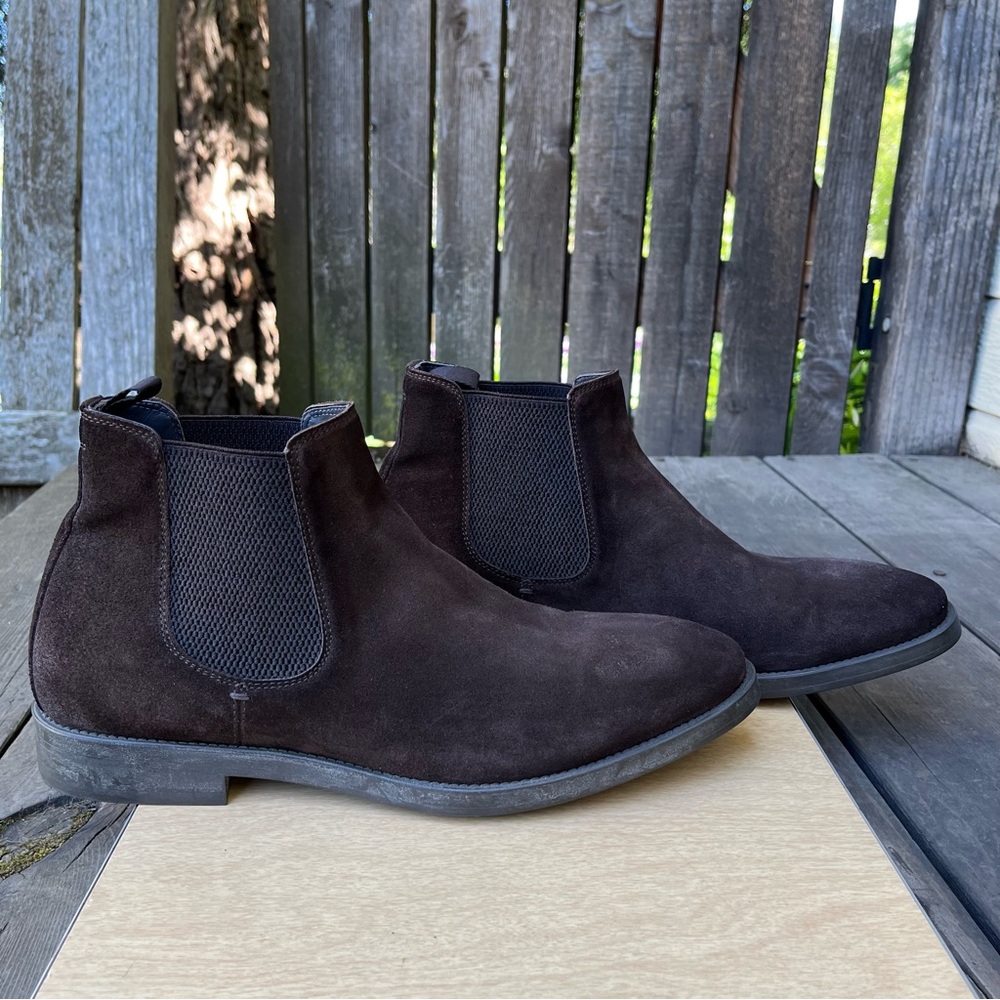 To Boot New York Men’s Arion Dark Brown Suede Chelsea Boot Sz 11